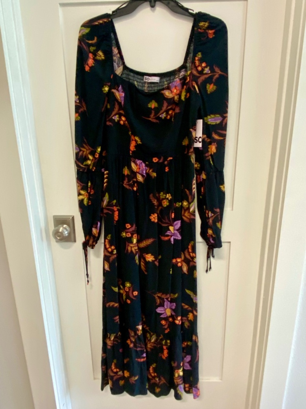 Black floral dress